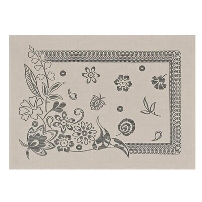 Le Jacquard Francais Placemat Couture Caviar 47% Lin43% Co10% Polyes 26677 Set of 4, MPN: 26677, 36…