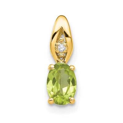 Peridot Diamond Pendant 14k Gold XBS615, MPN: XBS615,