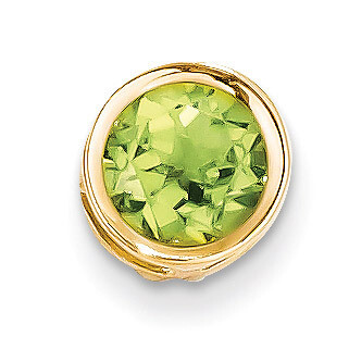 7mm Peridot bezel pendant 14k Gold XP322PE, MPN: XP322PE, 883957232096