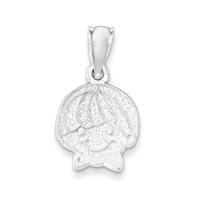 Polished Boy Head Pendant Sterling Silver QC8551