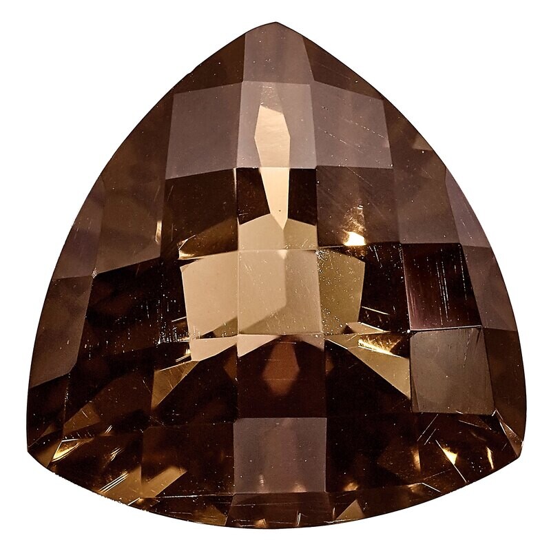 Smoky Quartz 5mm Trillion Checkerboard AA Quality Gemstone SQ-0500-TRX-AA, MPN: SQ-0500-TRX-AA,