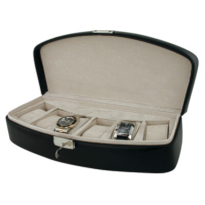 Faux Black Leather Six Watch Case  GP3505, MPN: GP3505, 883957079837