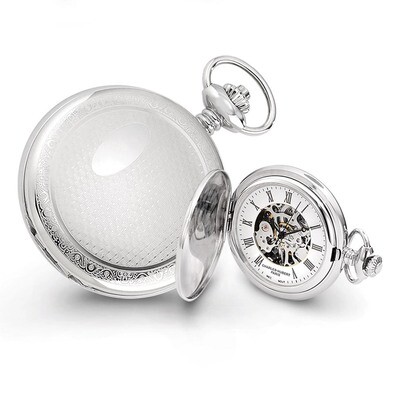 Charles Hubert Chrome-finish Oval Design Pocket Watch XWA4465, MPN: XWA4465, 848870000306