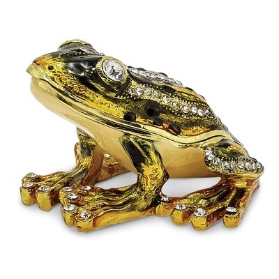 Jumping Frog Trinket Box Enamel on Pewter by Jere, MPN: BJ2012, 191101594564