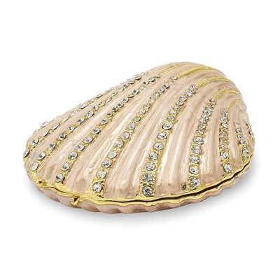 Clam Shell Trinket Box Enamel on Pewter by Jere, MPN: BJ2028, 191101594687