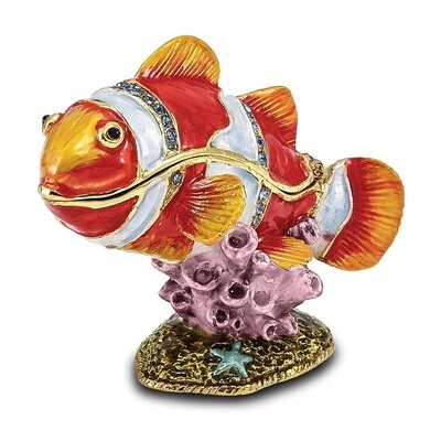 Clown Fish Trinket Box Enamel on Pewter by Jere, MPN: BJ2050, 191101594885