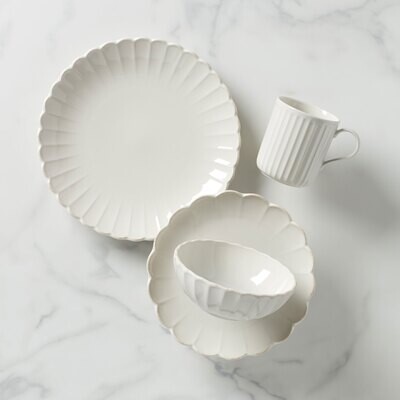 Lenox French Perle Scallop 4-Piece Place Setting 893472, MPN: 893472,