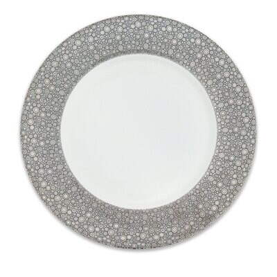 Caskata Ellington Shine Rimmed Charger Platinum BOPL-215, MPN: BOPL-215, 817325019040