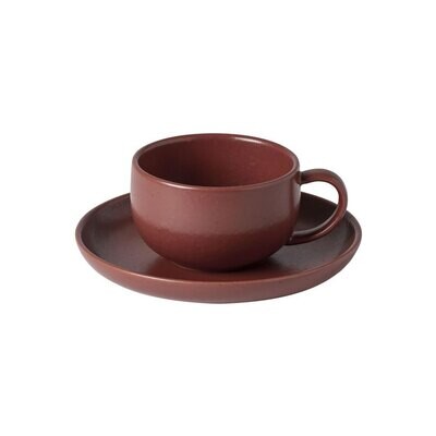 Casafina Pacifica Tea Cup And Saucer Cayenne Set of 6 XOCS01-CAY, MPN: XOCS01-CAY, 840289019634