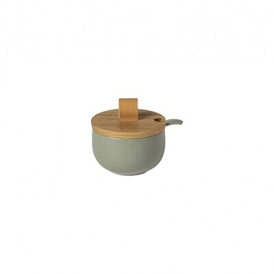 Casafina Pacifica Sugar Bowl with Wood Lid Artichoke XOXS02-ART, MPN: XOXS02-ART, 840289031803