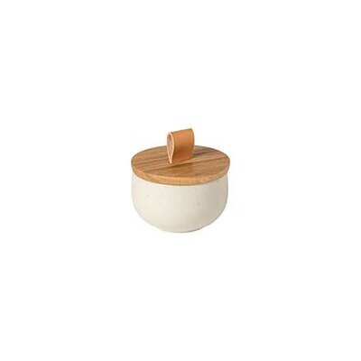 Casafina Pacifica Salt Cellar with Wood Lid Vanilla XOX092-VAN, MPN: XOX092-VAN, 840289031599