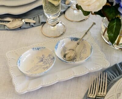 Arte Italica Giulietta Blue Oval Dipping Bowl Set of 2 GIU6811B