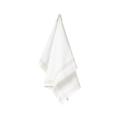 Casafina Alessa Kitchen Towel Embroidered Chive Set of 2 TX0227-AEGR, MPN: TX0227-AEGR, 840289097786