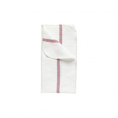 Casafina Carolina Napkin 50% Li 50% Co White-Red Set of 2 CFT0096-CRWR, MPN: CFT0096-CRWR, 84028903…