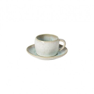 Casafina Eivissa Tea Cup And Saucer Sea Blue Set of 6 LNCS02-SEA, MPN: LNCS02-SEA, 840289031179
