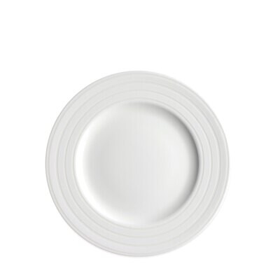 Caskata Cambridge Stripe Rimmed Salad Plate White SALA-760, MPN: SALA-760, 816666022214
