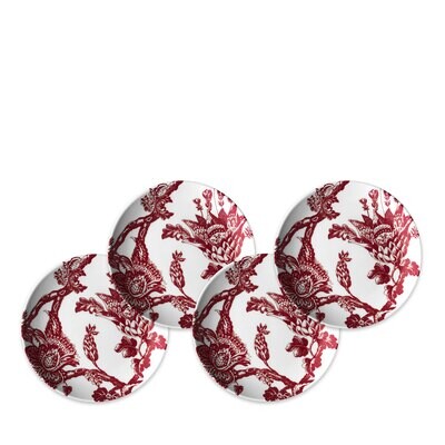Caskata Arcadia Canape Plates Set of 4 Crimson CANA-W640, MPN: CANA-W640, 817325013277