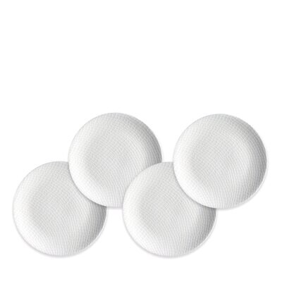 Caskata Catch Canape Plates Set of 4 White CANA-750, MPN: CANA-750, 817325018890