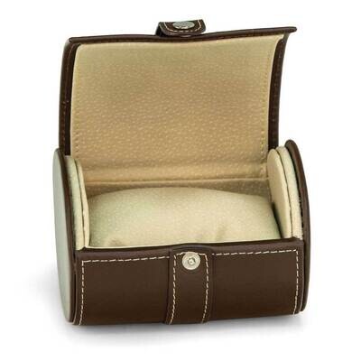 Brown Leather Single Watch Travel Case GM21279, MPN: GM21279, 797140525981