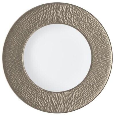 Raynaud Limoges Mineral Irise Warm Grey Deep Plate with Engraved Rim 10.6 Inch 0340-23-250027, MPN:…