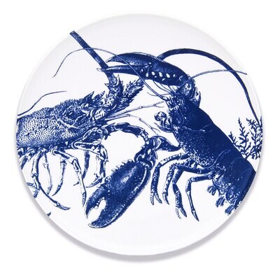 Caskata Lobster Round Coupe Platter Blue SLP-217, MPN: SLP-217, 817325011648