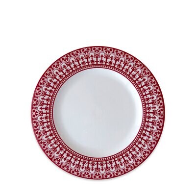 Caskata Casablanca Rimmed Salad Plate Crimson SALA-165, MPN: SALA-165, 817325013390