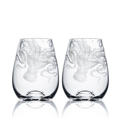 Caskata Lucy Stemless Wine Glasses Set of 2 GL-NOSTEMWIN, MPN: GL-NOSTEMWIN, 817325010313