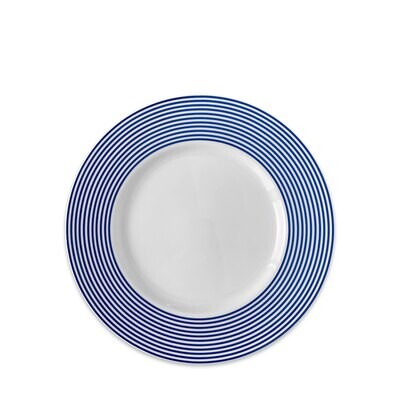 Caskata Newport Stripe Rimmed Salad Plate Blue SALA-501, MPN: SALA-501, 817325018302