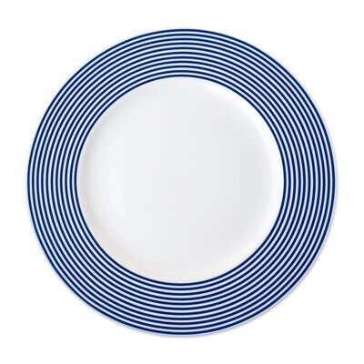 Caskata Newport Stripe Rimmed Dinner Plate Blue DINA-500, MPN: DINA-500, 816666029596