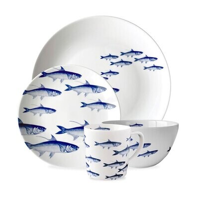 Caskata School of Fish Place Setting 4 Pc PLCE-420, MPN: PLCE-420, 817325017909