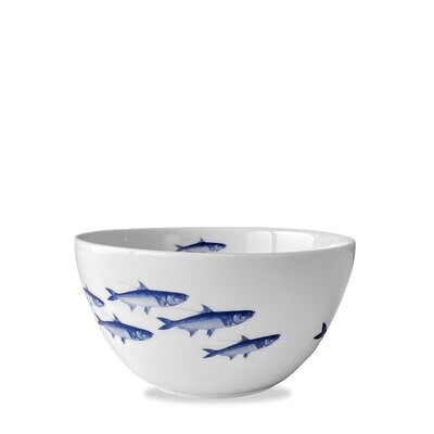 Caskata School of Fish Tall Cereal Bowl Blue CBWLM-420, MPN: CBWLM-420, 817325013918