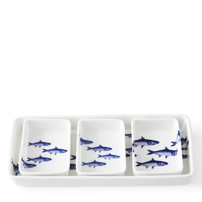 Caskata School of Fish 4pc. Serving Set Blue RTST-420, MPN: RTST-420, 817325011136