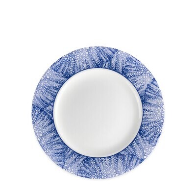Caskata Sea Fan Rimmed Salad Plate Blue SALA-223, MPN: SALA-223, 817325016063