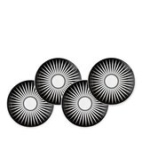 Caskata Marrakech Canape Plates Set of 4 Black CAN-170, MPN: CAN-170, 816666028575