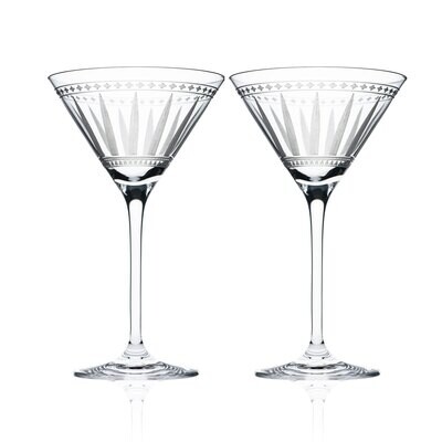 Caskata Marrakech Martini Glasses Set of 2 GL-MARTINI-170, MPN: GL-MARTINI-170, 817325010870