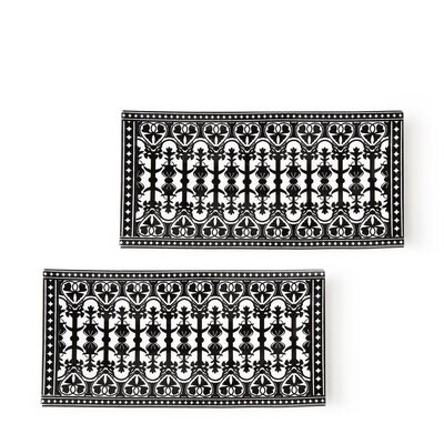 Caskata Casablanca Medium Rectangle Set of 2 Black RPMD-160, MPN: RPMD-160, 817325010894
