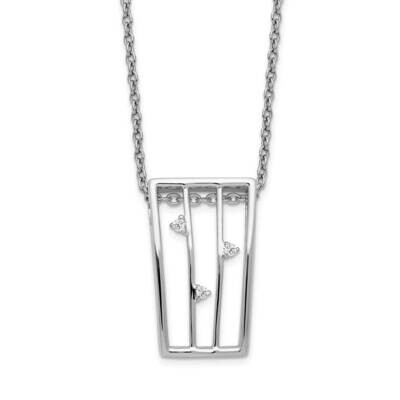 White Ice .03Ct. Diamond Necklace Sterling Silver QW495-18, MPN: QW495-18, 191101479281