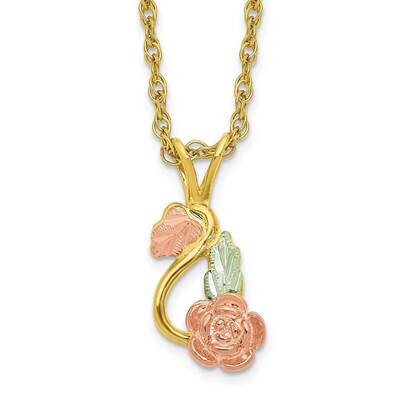 Tri-Color with 14k Gold-Filled Chain Black Hills Gold Necklace 18.25 Inch 10k Gold 10BH725-18.25, M…