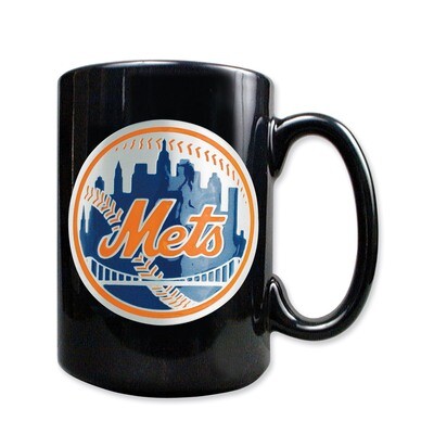 New York Mets 15oz Black Ceramic Mug GC797, MPN: GC797, 89006567892