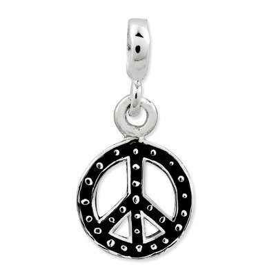 Peace Symbol Enhancer Sterling Silver Enameled QN161, MPN: QN161, 883957545707