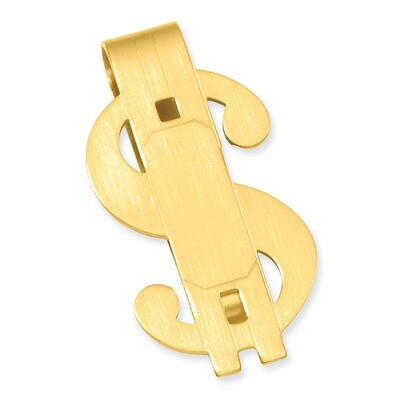 Kelly Waters Finish Dollar Sign Money Clip Gold-plated Satin GP3864, MPN: GP3864, 191101055225