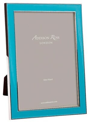 Addison Ross Aqua Blue Enamel Picture Frame 5 x 7 Inch Silver-plated FR0657, MPN: FR0657, UPC/EAN: …