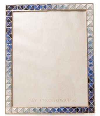 Jay Strongwater Vertex 8 x 10 Indigo Pyramid Picture Frame SPF5878-284, MPN: SPF5878-284,