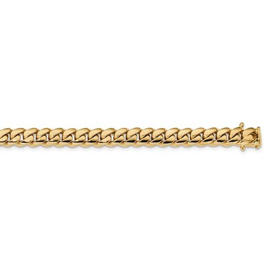 9.25 Inch 9.00mm Hand-polished Miami Cuban Chain 14k Gold LK587-9.25, MPN: LK587-9.25, 883957218038
