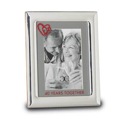 Zinc Alloy 40 Years Together 4 x 6 Inch Picture Frame GM23615, MPN: GM23615, 89945709315