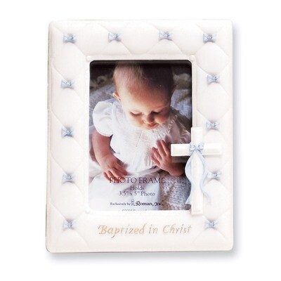 Resin-stone Boys Blue Baptism Picture Frame GP843, MPN: GP843, 89945136845