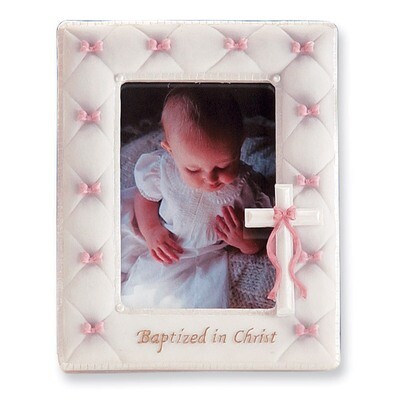 Resin-stone Girls Pink Baptism Picture Frame GP842, MPN: GP842, 89945136852