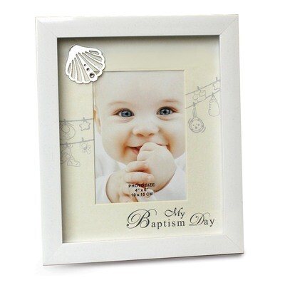 Wooden Shadowbox Baptismal 4x6 Picture Frame GM19731, MPN: GM19731, 827225462143