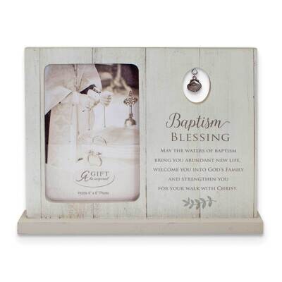 Baptism Blessing Standing Picture Frame with Shell Charm Boxed GM21187, MPN: GM21187, 785525296687