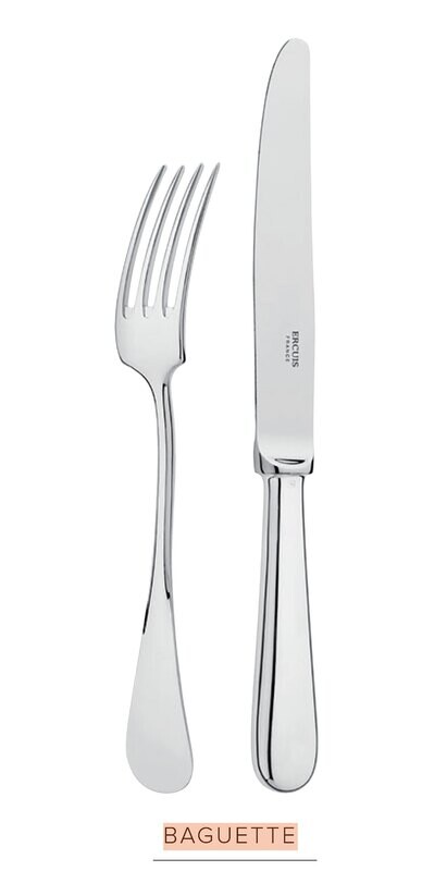 Ercuis Baguette Cheese Knife, 2 Prongs Silver Plated F650340-77, MPN: F650340-77, 3660656045755